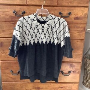 Short Sleeve Embellished Sweater